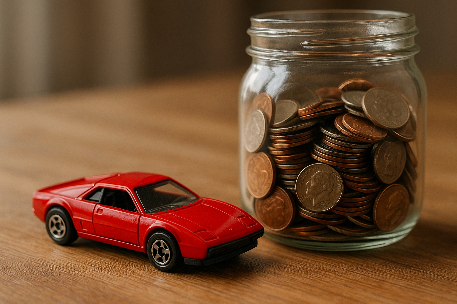 Car budgeting with coins